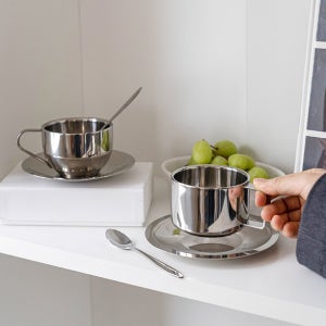 304스텐 머그잔 세트 스틸컵 미드센추리인테리어 쇠테리어 홈카페