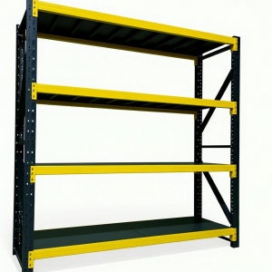 중량랙 철제선반 조립식 앵글 창고 선반 산업용 진열대 2000X600X2000 옐로우블랙