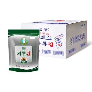 [성경김본사] 지도표 업소용 대용량 재래 김가루 1kg, 4개