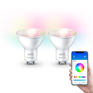 위즈 프로 화이트&컬러 앰비언스 스마트전구 GU10소켓 LED 조명 2팩