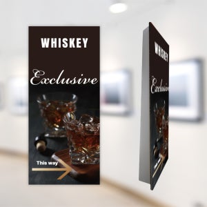 허니콤보드 위스키 광고행사 안내 입간판 가림막배너 친환경 연결형 대형배너1.1x2.3m