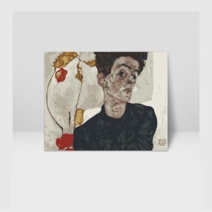 에곤실레 꽈리열매가 있는 자화상 DIY 명화 유화 취미생활 그림그리기 중형 대형 특대형