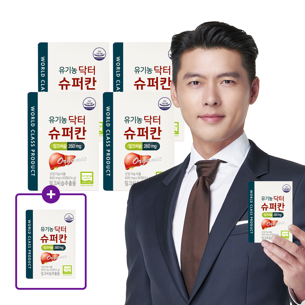 유기농 닥터슈퍼칸 밀크씨슬 실리마린 30정, 4개