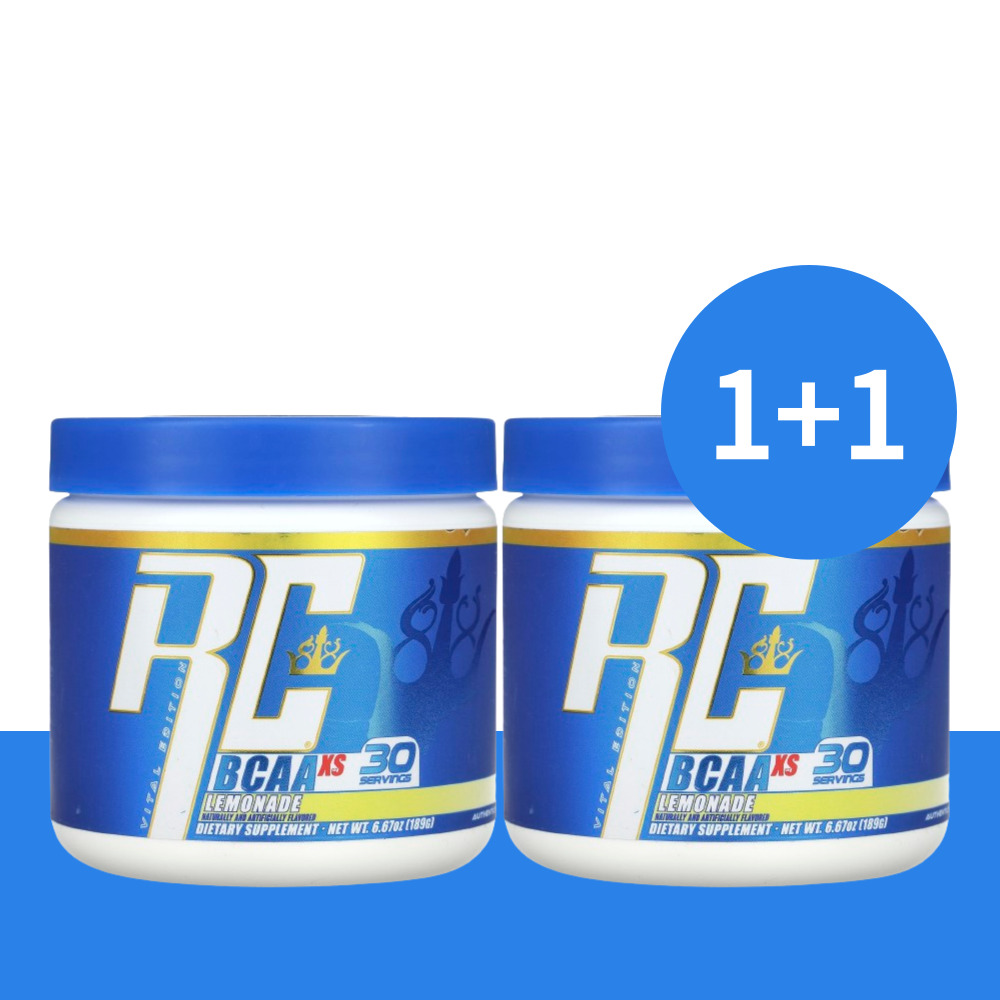 <b>로니콜먼 운동</b> 부스터 BCAA BCA 필수 아미노산 레모네이드189g(1+1)