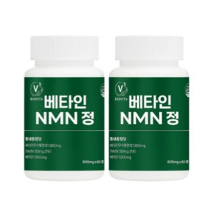 웰바른 NMN 효능 고함량NMN 600mg 베타인 엔엠엔 MNM 보충 60정, 2개