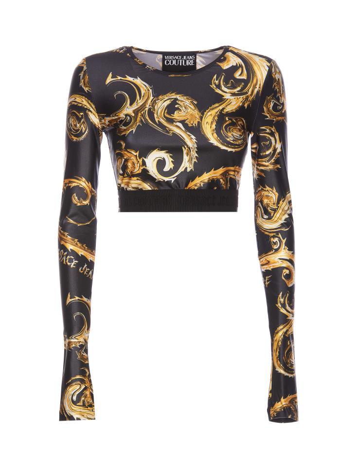 Versace Jeans Couture CHROMO 꾸뛰르 크롭 LONGSLEEVES <b>탑</b>