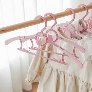 아띠래빗 아기 유아 옷걸이 아동용 논슬립 단계별 길이조절 세트 베이비핑크 20개입