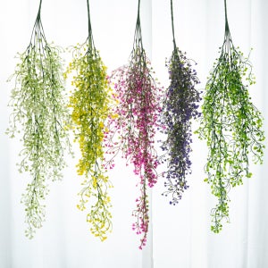 할메이드 생화같은 조화 꽃벽 행잉플랜트 천장 벽 장식 단풍 hc15 버들가지 소 넝쿨 1p