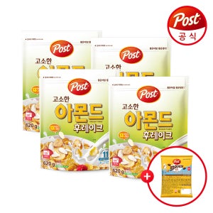 [포스트] 아몬드 후레이크 620g 4개+크리치오 쿠키 30g