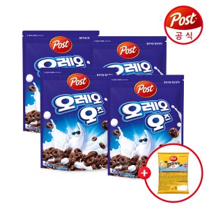 [포스트] 오레오오즈 500g 4개 초코 시리얼+크리치오 쿠키 30g