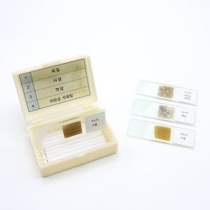 퇴적암박편 프레파라트4종 셰일 사암 역암 석회암 실험용 과학