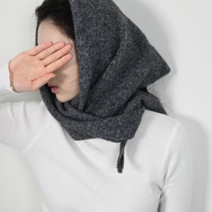 삼각 보카시 니트 숄 머플러 목도리 헤어커치프 바부슈카 7컬러