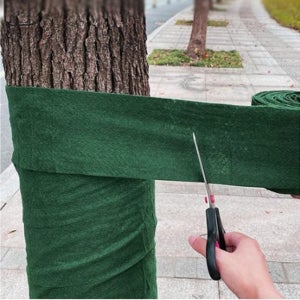 나무 보온재 수목 월동 거적 데기 가로수 짚단 볏짚 거적 덮기