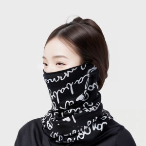 귀걸이형 남녀 목 토시 버프 목 난로 스카프 겨울 방한용품 넥워머 1+1