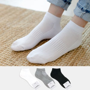 5컬레 남여 도톰 두꺼운 이중파일 스포츠 발목 단목양말
