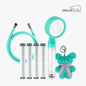 대림바스 디클린 와사비베어 필터 샤워기 완벽세트 와사비 샤워헤드+필터4+호스2m