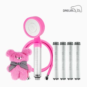 대림바스 디클린 와사비베어 필터 샤워기 완벽세트 (핑사비)