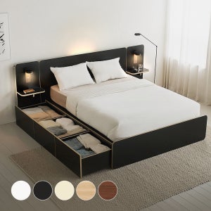 누어 룬드빅 수납 침대 프레임 헤드형 SS