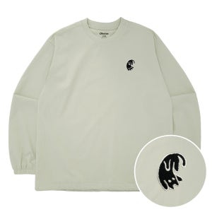 옥스타 남녀공용 발라당 고양이 자수 우븐 맨투맨