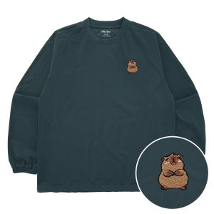 옥스타 남녀공용 카피바라 자수 우븐 맨투맨