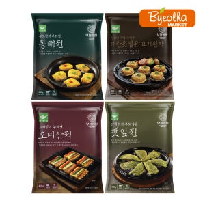 사옹원 부침명장 동태전 고기완자 오미산전 깻잎전 4종 추석 명절 전 동그랑땡 모듬전 음식