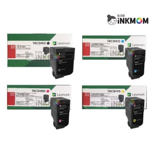 렉스마크 74C3HK0 74C3HC0 74C3HM0 74C3HY0 정품토너 4색 SET