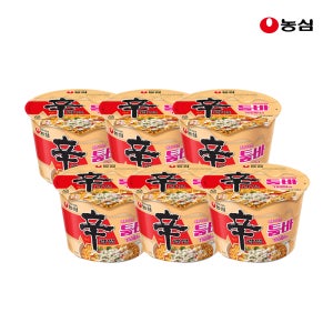 농심 신라면 툼바 큰사발면 113g x 6개