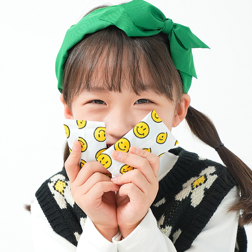 웜 스마일 미니 핫팩 40개 어린이 휴대용 발바닥