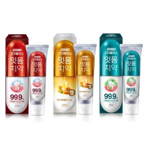 애경 2080 치약 진지발리스 치약 (오리지날 프로폴리스 허벌민트) 120g 3개