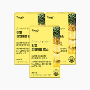 80만 역가수치 리얼 파인애플 효소 브로멜라인 30포, 3개