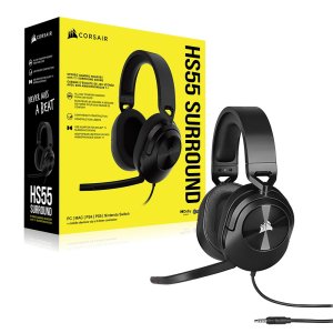 [커세어] 스테레오 게이밍 헤드셋 HS55 STEREO 블랙 편안한 착용감과 높은 호환성