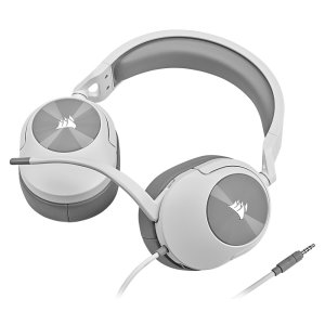[커세어] 스테레오 게이밍 헤드셋 HS55 STEREO 화이트 편안한 착용감 높은 호환성