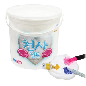 도너랜드 천사점토 800g 벌크 리필 화이트 흰색 클레이 찰흙 지점토 만들기놀이 부자재료 미술준비물