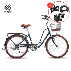 CHERISH 체리쉬 7단 24인치 가벼운 경량 입문용 출퇴근용 스틸 알루미늄 시티 바이크 여성용 자전거