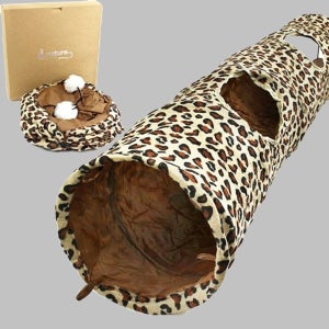 호피무늬 고양이터널 숨숨집 놀이터 125cm