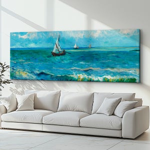 유명한 명화 그림 빈센트반고흐 바다풍경 20호 106x40cm 캔버스액자