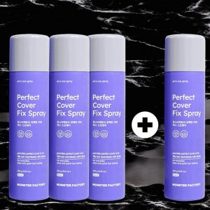 [3+1] 몬스터팩토리 퍼펙트 커버 픽스 스프레이 탈모 새치 뿌리는 흑채 100g 4개