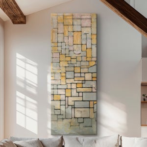 유명한 명화 그림 피에트 몬드리안 Composition Ⅷ 20호 40x106cm 캔버스액자