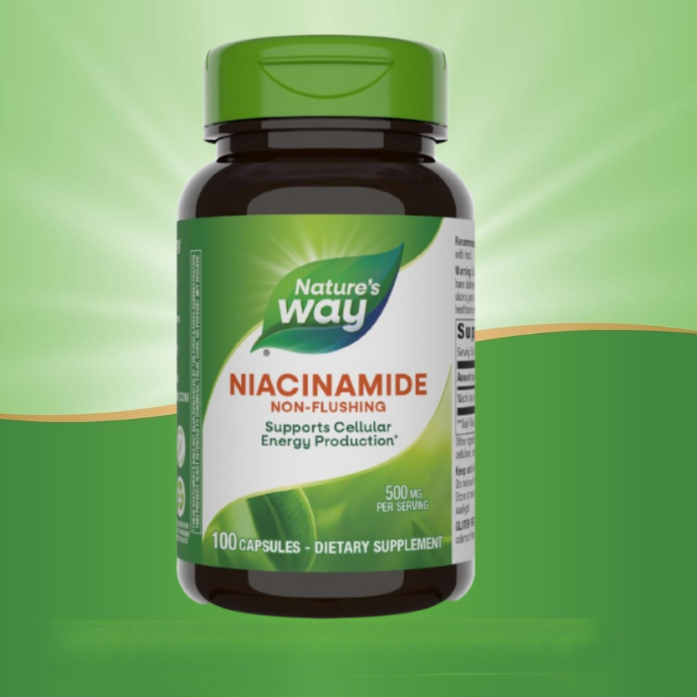 <b>네이처스웨이 비타민B3</b> 나이아신아미드 비타민B군 효능 500mg 100캡슐