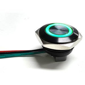 12V 24V 16mm LED 원형 푸쉬 버튼 스위치 자동차 MGS-11 그린
