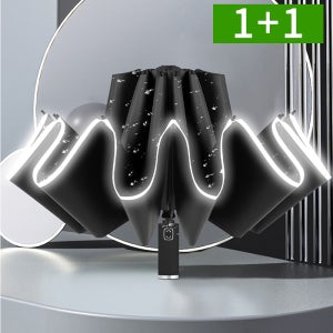 1+1 거꾸로 3단 자동우산 튼튼한 접이식 암막 양우산 대형 장우산