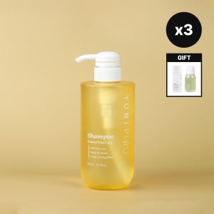 [3EA] 유리피부 바나나 토탈 케어 샴푸 500ml 탈모증상완화 (+ 라이스 수분 로션 15ml, 그란떼 샴푸 30ml)