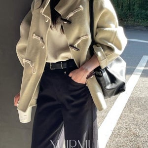 bronze 브론즈 울 더플 하이넥 하프 핸드메이드 코트 2color