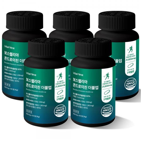 보스웰리아 콘드로이친 <b>더블</b>업 600mg 60정 5개