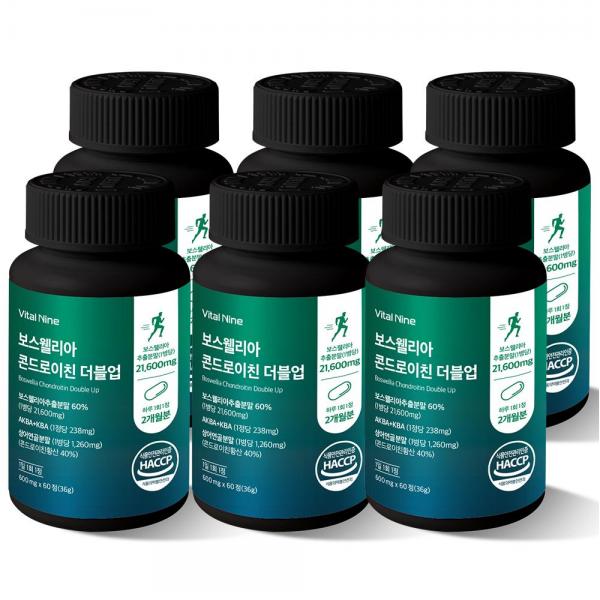보스웰리아 콘드로이친 <b>더블</b>업 600mg 60정 6개