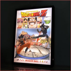 드래곤볼 오공과 베지터 3D 피규어 조명액자 인테리어장식