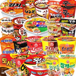 (총20종)신라면 육개장 김치 사발면 너구리 사리곰탕 새우탕 짜파게티 튀김우동 불닭 도시락 오징어짬뽕