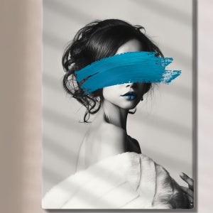 카페 그림 액자 초상화 벽 인테리어 소품 개업 선물 눈을가린여인 캔버스액자 30호 [65.1x90.9cm]