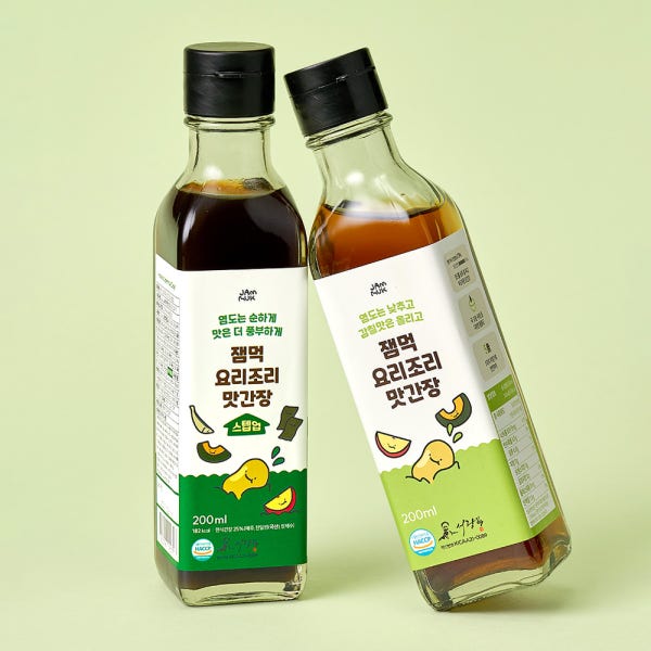 잼먹 간장 2종 200ml 중기 돌 어린이