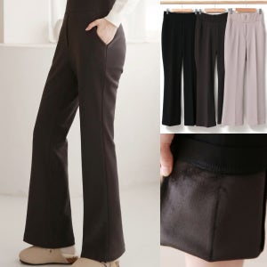 [기획] 밍크기모 하이웨스트 밴딩 부츠컷슬랙스 여성 기모슬랙스 빅사이즈 S-XL